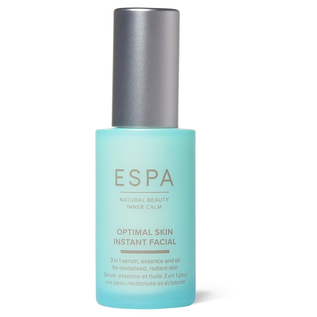 "Discover perfected, blurred, and hydrated skin with our Optimal Skin Instant Facial that works as a serum, essence, and oil. Instantly revives the skin with plumpness, moisture, and dewiness. 

Radiate as this three in one formula pampers skin with a nutrient-rich cocktail of vibrant actives. Revitalise the complexion with our Soft Focus Shield, blurring pores and imperfections through the power of Marine actives.  

 This gentle yet powerful formula works beautifully as a quick pick me up or a makeup primer to help refresh skin and extend the wear of makeup. 

99% of people agreed the product left their skin feeling hydrated*
97% of people agreed their dull skin looked revived after using this product*
96% of people agreed their skin looked more radiant after using this product*
*Tested on 90-95 panelists in a 2-week user trial 

Key Ingredients:

Mineral & Electrolyte Complex – helps skin to feel hydrated and revived
Macroalgae cell extract – its antioxidant activity supports skin so it continues to look and feel healthy
Sodium Hyaluronate - helps to instantly visibly smooth the complexion and plump the skins appearance with moisture
Marine Soft Focus Shield –  works like a second skin to help blur and even visible imperfections.
Blend of Botanical Lipids (Avocado, Shea, Borage, and Jojoba) to moisturise the skin
Essential Oils – Neroli, Sweet Orange, and Bergamot
Key Benefits:

Revitalises dull complexions in an instant
Skin appears instantly healthier-looking and has a radiant glow
Skin feels instantly hydrated and plump
Visibly helps blur and even imperfections on the skin
Makeup glides on more easily and helps it to stay looking fresher for longer.
Can be used as serum, essence, oil, primer, etc.".
