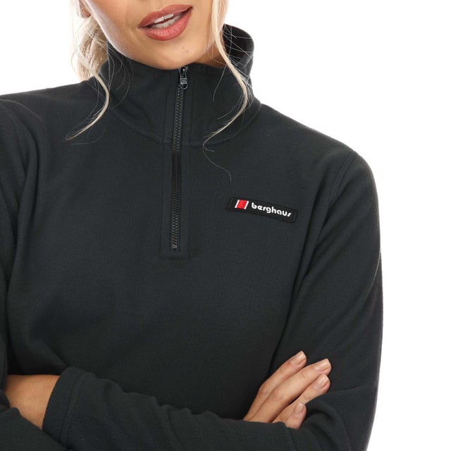 Women's Berghaus Prism Crop Half Zip Fleece in Black