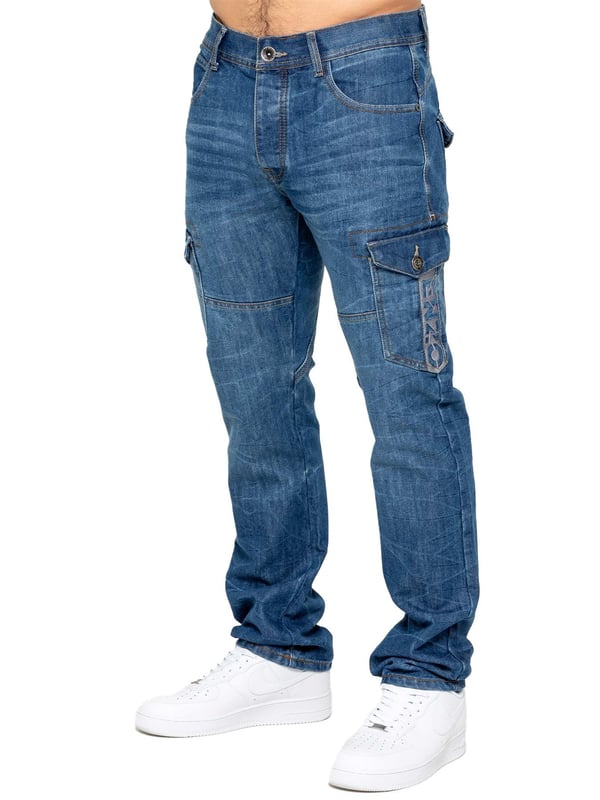 Experience timeless appeal with Enzo Mens Straight Leg Designer Jeans. Made from durable cotton blend denim, offering style and functionality with multiple pockets for all your essentials. Flattering fit for all body shapes with button fly, branded stitching, and PU waist tag for added sophistication. Versatile for any occasion with branded buttons, rivets, and embroidered Enzo logo on back pocket. Must-have for your wardrobe! 30L is Short Leg, 32L is Regular Leg, 34L is Long Leg