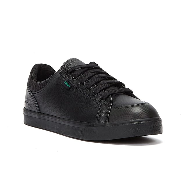 Topi Kickers Kickers Tovni Lo Padded Leather Youth Black Trainers