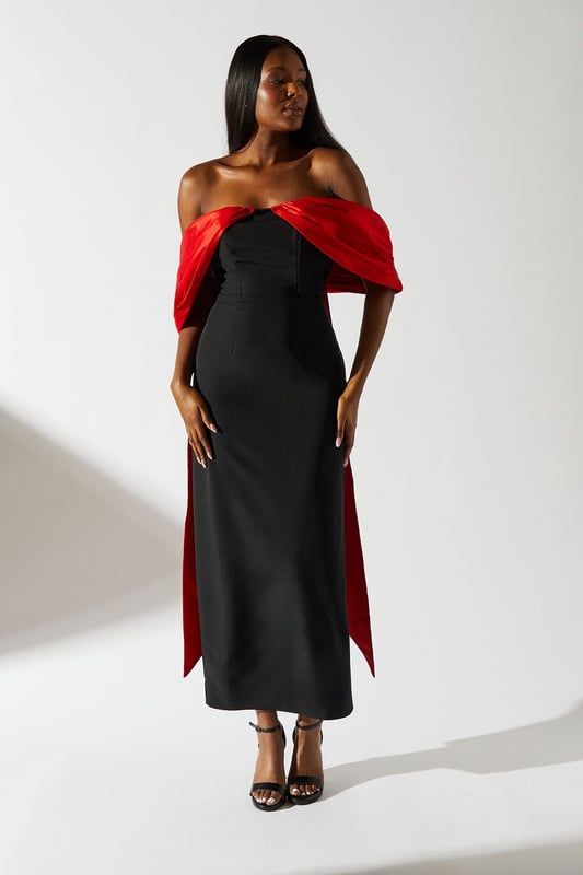 Bardot Statement Column Maxi Dress