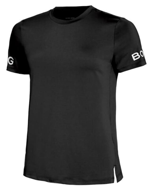 Björn Borg - Ladies Classic Training Short Sleeve T-ShirtThe Björn Borg Ladies Classic T-Shirt is the perfect shirt for training and even everyday wear. It's made from a breathable material that keeps you cool and comfortable, even when you're working out.The essential performance training tee is made of soft and stretchy recycled materials and comes in 2 great colours: Black or Sparrow (beige). The breathable material will keep you comfortable and dry as you move. It comes in a regular fit with a round neck, a regular length design, ideal for running or other sports.The slits on the sides allow for enhanced movability during sports or training. The iconic Björn Borg logo on the arm adds a little more style that will make it an instant favourite in your wardrobe.The Björn Borg Short Sleeve T-shirt is a high-performance tee made from soft 90% recycled polyester quality fabric. The material is also quick drying so that you don’t have to worry about sweat while you workout.This t-shirt is made from: 90% Polyester (Recycled), 10% Elastane and comes in 4 sizes: Small, Medium, Large & X-Large. It is a short sleeve length and is Machine Washable.Extra Product DetailsBjörn Borg Ladies T-ShirtShort Sleeve LengthIdeal For EverydaySuitable For SportsBreathable MaterialRegular Fit & Round NeckSlits On The SidesIconic Borg Logo On ArmQuick DryingComes In Black or Sparrow90% Recycled PolyesterAvailable In: S, M, L & XLMachine Washable