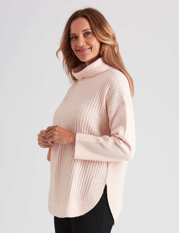 Womens Millers Long Sleeve Mock Neck Jumper