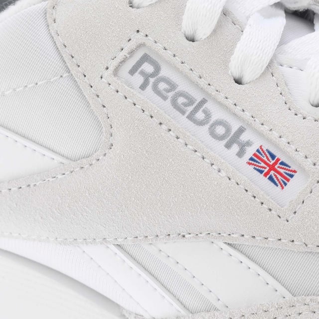 Reebok classic white suede top