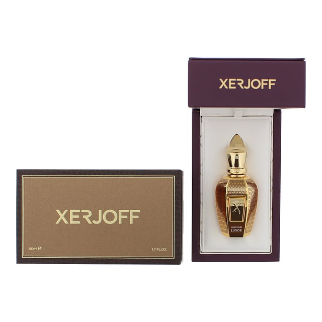 Luxor is an amber spicy fragrance for men and women, which was created by Chris Maurice and launched in 2020 by Xerjoff as part of their Oud Stars collection. The fragrance has top notes of Leather, Cinnamon and Cardamom; with middle notes of Tobacco, Myrrh, Incense and Atlas Cedar; and base notes of Thailand Oud, Cambodian Oud, Cypriol Oil and Patchouli.