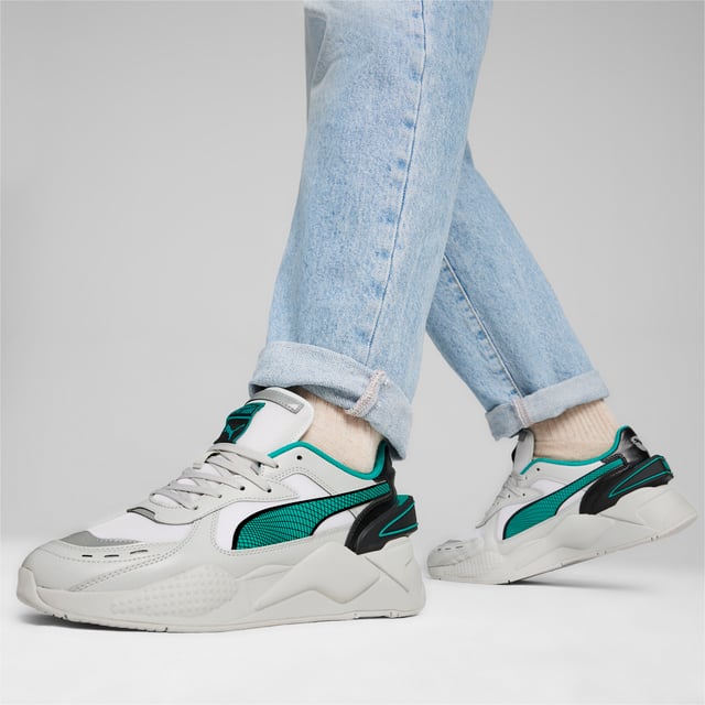 PRODUCT STORY: RS-X is back. This future-retro silhouette made waves when it dropped in 2018, celebrated for its disruptive design, fresh material mixes, and bold colors. Today, RS-X returns for a new generation of consumers who live to express their individuality. It’s here to start a revolution of self-expression. This shoe celebrates the 40th Anniversary of the RS technology paying homage to the original RS-Computer and features a mesh base with synthetic overlays, and reflective details. FEATURES & BENEFITS: Vegan certified product; The upper of the shoes is made with at least 30% recycled materials; Running System: PUMA's comfortable cushioning technology celebrates the reinvention of a unique moment and movement in culture. DETAILS: Mesh upper; Synthetic overlays; Reflective heel and reflective toe underlay; TPU heel; Mesh lining; Mesh sockliner; Platform toe; Lightweight PU midsole; Rubber outsole.