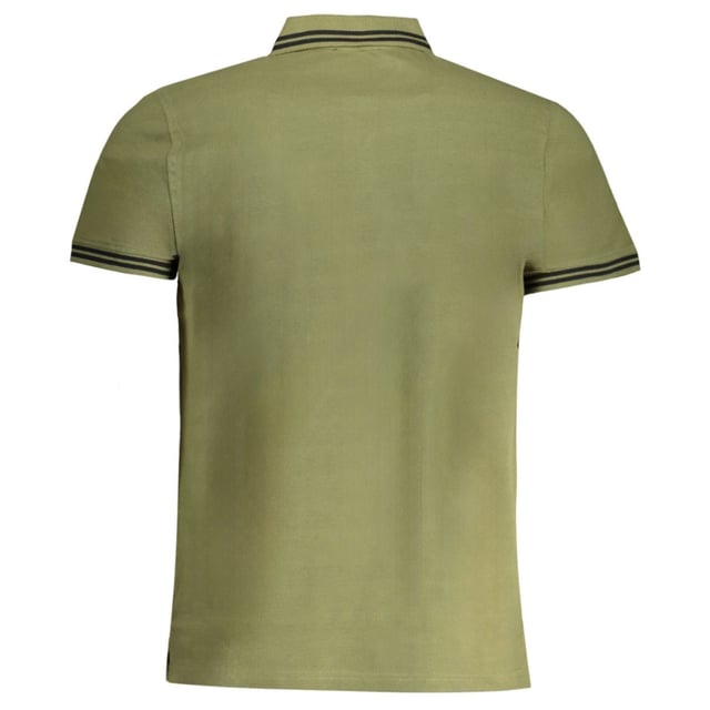 Cavalli Class Tipped Collar Grön Logotyp Grön Polo Shirt