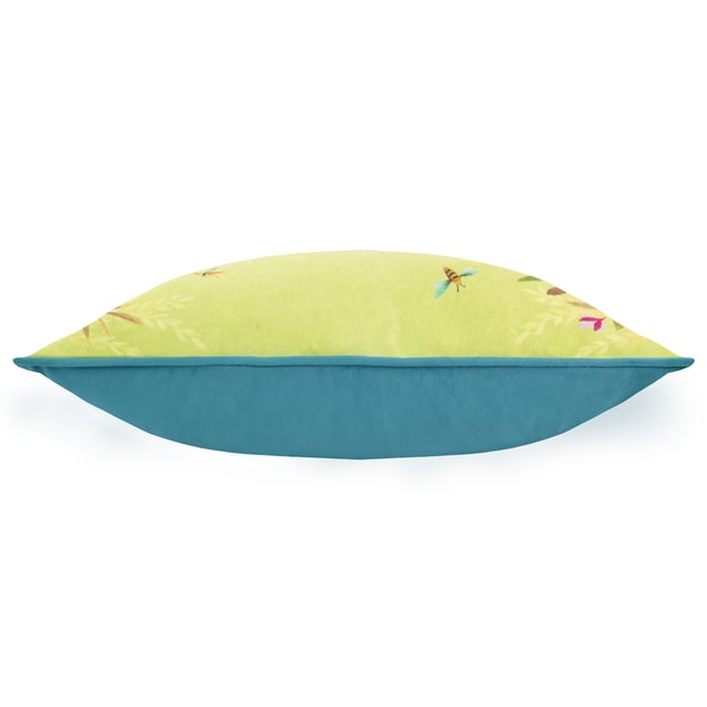 Add a touch of countryside charm to your home with the Daisy Hill Meadow Tales Piped Cushion. This luxurious cushion showcases a whimsical, hand-painted scene of hedgerows teeming with dainty birds nestled amongst lush foliage. Vibrant tones bring this playful natural vista to life, offering a statement piece that transforms any space into a serene retreat. The premium woven fabric feels delightfully soft to the touch, while the piped trim and velvet reverse exude sophistication, blending relaxed comfort with timeless elegance. Perfect for those who cherish nature-inspired accents and classic styling, this cushion captures the essence of refined countryside living.