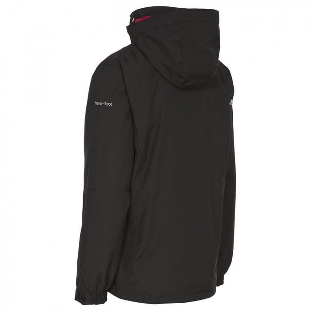 Detachable inner fleece. 2 zip pockets. Adjustable cuffs. Adjustable stud off hood. Hem drawcord. Inner fleece. 2 zip pockets. Waterproof 2000mm, breathable 3000mm. Shell: 100% Polyamide, Ripstop with PU coating, Lining: 100% Polyester, Inner fleece: 100% Polyester. Trespass Womens Chest Sizing (approx): XS/8 - 32in/81cm, S/10 - 34in/86cm, M/12 - 36in/91.4cm, L/14 - 38in/96.5cm, XL/16 - 40in/101.5cm, XXL/18 - 42in/106.5cm.