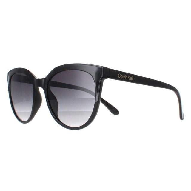 Calvin Klein Cat Eye Womens Shiny Black Grey Gradient CK22552S