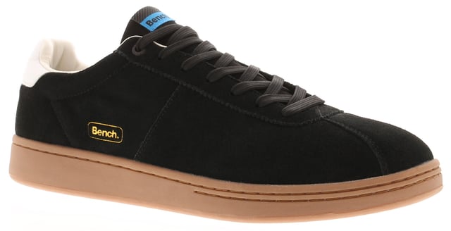 Bench Mens Trainers Fletcher Leather Black. Suede Upper. Pu Lining. Rubber Sole. Footwear Sneakers.