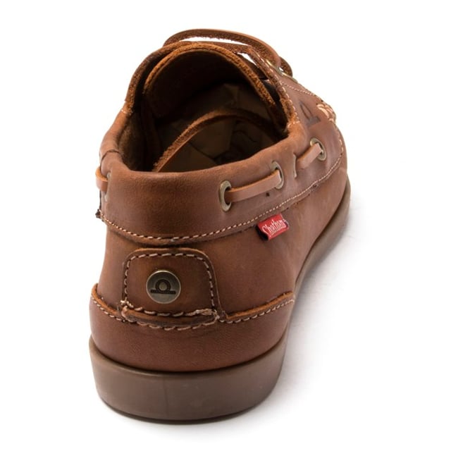 A Sporty Take On A Classic, Lace-up Boat Shoe. Crafted From Premium Brown Leather, This Laidback, Two-eyelet Style Has Tonal Side Lace Details, Tonal Stitching And A Non-slip Rubber Sole