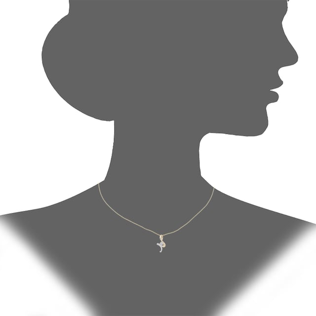 9K (375) Yellow & White Gold: 1.345gr; # Diamond: 0.15ct; # Dimension: 46cm x 1.7cm x 0.6cm