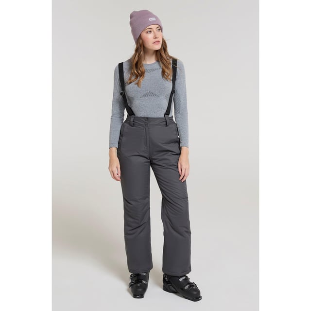 100% Polyester. Filling: Microfibre. Pockets: 2 Side Pockets, Zip. Belt Loops, Detachable Braces, Padded, Side Zip Ankles, Snow Gaiters, Touch Fastening Closure. Fabric Technology: DWR Finish, Heat Retention, High Warmth, Insulating, Isotherm, Snowproof, Thermal, Thermal Tested -20c, Water Resistant. Waistline: Elasticated. Fastening: Stud, Zip Fly.