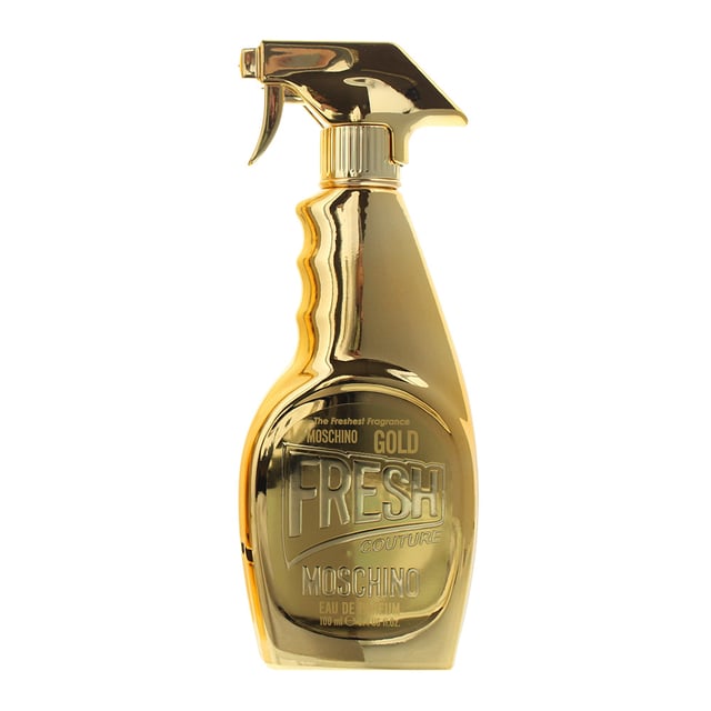 Gold Fresh Couture by Moschino is a floral fruity fragrance for women. Top notes: grapefruit, mandarin orange, pear, white peach, mango and rhubarb leaf. Middle notes: jasmine, lily-of-the-valley and orchid. Base notes: patchouli, akigalawood, sandalwood, vanilla and musk. Gold Fresh Couture was launched in 2017.