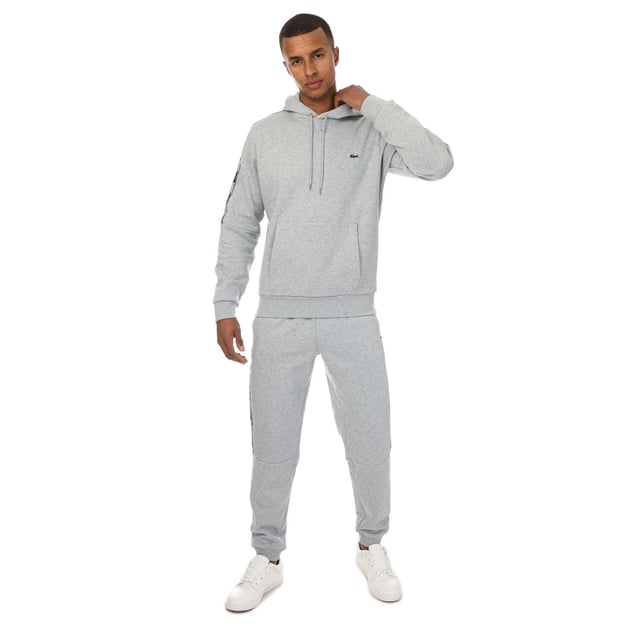 Mens grey lacoste joggers top