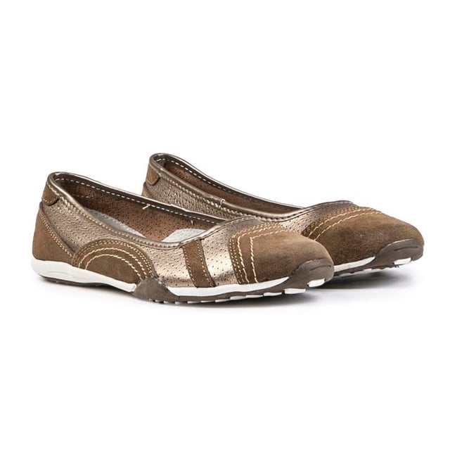 Elara Daen Ballerina Bequee Slip Ons Flach Chunkyrayan DY-10A Gold-36