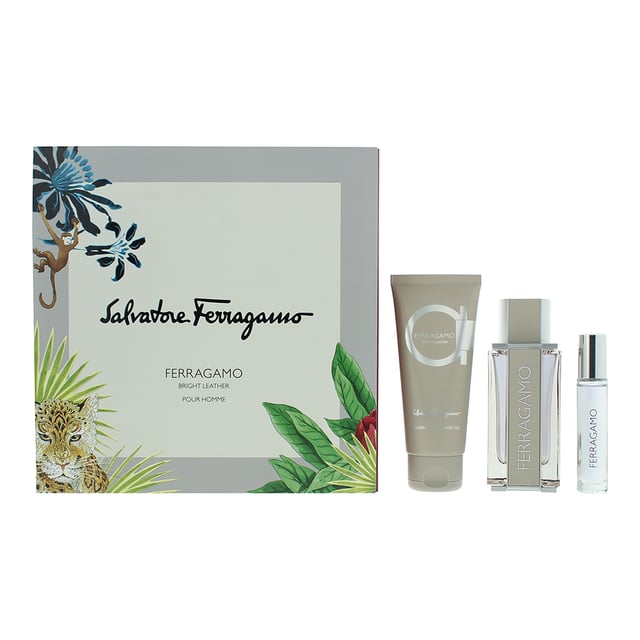 Salvatore Ferragamo Bright Leather is a leather fragrance for men launched in 2022.  Top notes consist of sparkling grapefruit, bergamot and mandarin orange. Middle notes are rosemary, white leather and basil. Base notes are patchouli, cedar and musk. Bright leather is a soft fruity leather fragrance ideal for spring and summer