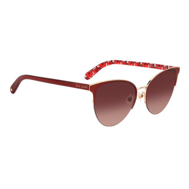 Kate Spade Vrouwen Zonnebril IZARAGSC9AF73 - Materiaal: Metaal - Kleur frame: Rood - Afmetingen: 57/17/140 mm (Diameter lens / Brug formaat / Lengte veren)