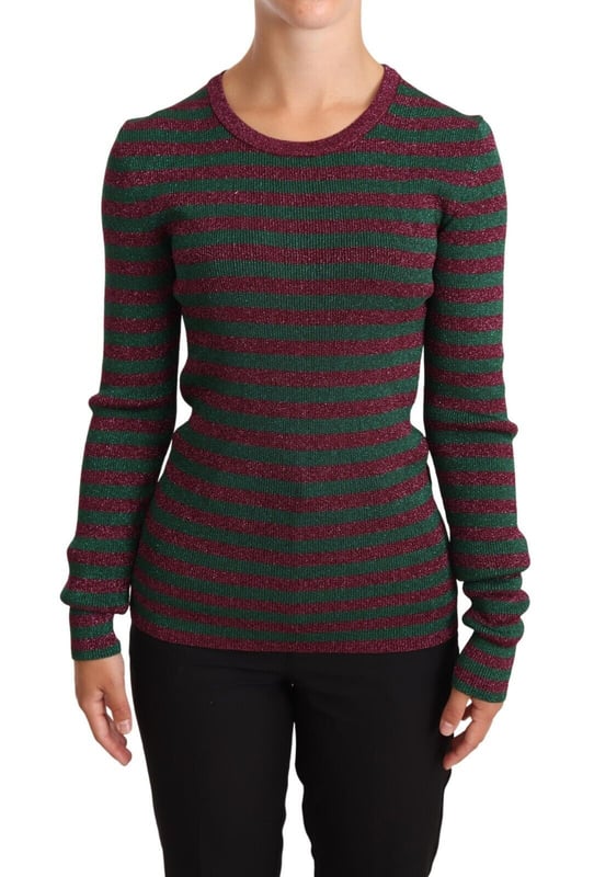 Märke: Dolce & Gabbana  
Skick: Helt ny med etiketter  
Stil: Pullover med rund hals  
Färg: Mörkgrön  
Material: 77% Viskos 23% Polyester  
Tillverkad i Italien  
Logodetaljer  
Kön: Dam  
Material: 77% Viskos 23% Polyester