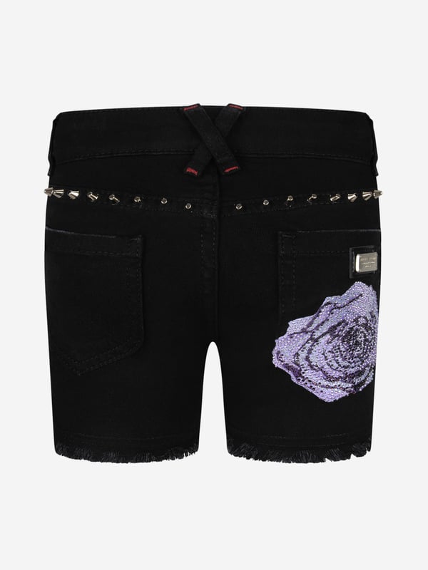 Discover the Girls Denim Nicki Shorts in , an essential addition to your Girls closet! This lavish piece blends vogue and comfort, ideal for . Its distinctive features include:  Designer Detailing: These shorts exude fashion-forward style with high-end touches from Philipp Plein Kids, guaranteeing your little one will be on trend.  Supreme Comfort: Crafted from luxe materials, these shorts assure maximum coziness for your girl's daily escapades.  Refresh your Girls attire! Introduce these Girls Denim Nicki Shorts from Philipp Plein Kids to her ensemble. Purchase now and let her radiate poise and style!