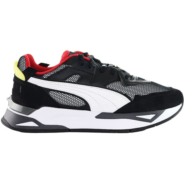 Las zapatillas Puma Scuderia Ferrari Mirage Sport negras para hombre son una fusión de estilo automovilístico y moda diaria. Inspiradas en el icónico equipo de carreras Scuderia Ferrari, estas zapatillas están diseñadas para proporcionar una sensación de velocidad, precisión y estilo. El color negro destila sofisticación y versatilidad, convirtiéndolas en una opción ideal tanto para ocasiones deportivas como informales.

Características principales:

 Colaboración Scuderia Ferrari:  Estas zapatillas forman parte de la colaboración entre Puma y la Scuderia Ferrari, con elementos de diseño inspirados en las carreras de Fórmula 1.

 Elegante diseño automovilístico:  Las zapatillas presentan un diseño dinámico y aerodinámico que se inspira en el mundo del automovilismo, añadiendo un toque único y a la moda a tu atuendo.

 Cómoda amortiguación:  Las zapatillas vienen equipadas con una entresuela acolchada que proporciona una excelente amortiguación y sujeción para una mayor comodidad durante todo el día.

 Construcción duradera:  La parte superior está fabricada con una combinación de materiales sintéticos y textiles que garantizan durabilidad, transpirabilidad y estabilidad para tus pies.

 Sistema de cordones seguro:  Las zapatillas tienen un cierre de cordones que te permite personalizar el ajuste según tus preferencias, asegurando estabilidad y control.

 Marcas Puma y Ferrari:  Estas zapatillas llevan de forma destacada el logotipo de Puma y el icónico emblema del Cavallino Rampante de Ferrari, enfatizando la autenticidad de la colaboración.

 Estilo versátil:  El esquema de color negro de estas zapatillas las hace adecuadas para combinarlas con una amplia gama de atuendos deportivos e informales, permitiéndote mantener una apariencia elegante y con estilo.