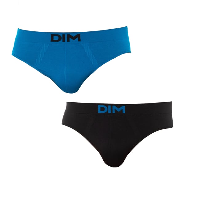 Pack-2 slips Unno Basic by Dim.
Color Azul-negro.
Cinturilla elástica, con nombre de la marca en la parte central.
Tejido transpirable.
Frontal anatómico con capacidad de sujetar sin apretar.
Sin costuras.

Composición:  84% Poliamida. - 15% Elastano. - 1% Poliéster..

Cuidados:
- Lavara a mano a temperatura máx. 40º.
- No utilizar lejía.
- No permite el uso de secadora.
- No planchar.
- No lavar en seco.