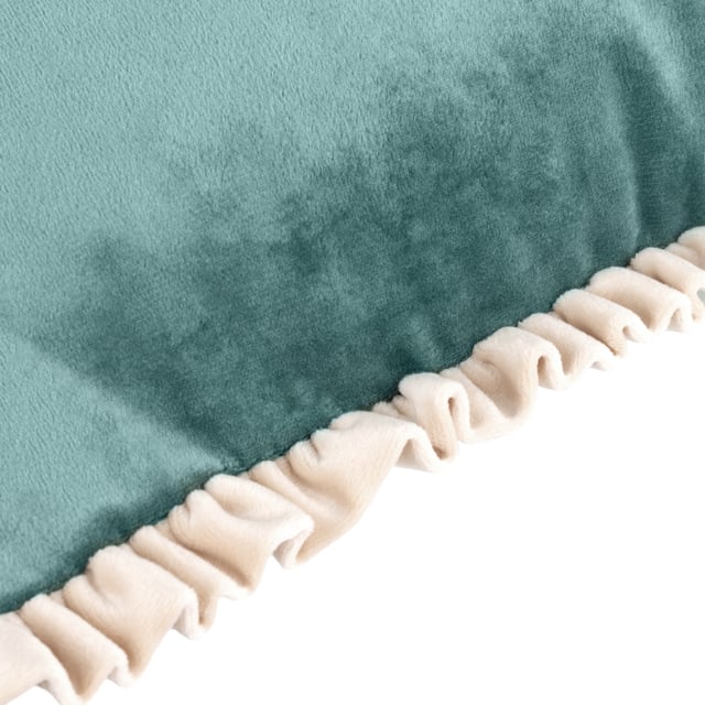 The Tilly cushion is made entirely of soft, opulent velvet and comes in a variety of soft pastel colours to help create a sophisticated look for your sofa. The dual-sided cottage core frill trim adds gravitas to the design, making it easy to combine with other larger cushions as part of a larger design scheme.