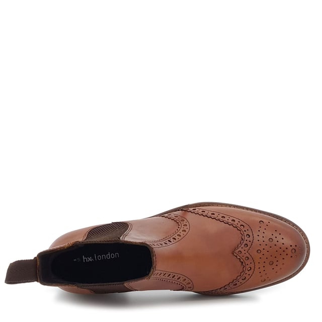 Brand new from HX London the Albert is part of a new range of cleated sole footwear. This brogue boot features a genuine high quality and soft tan brown, greasy brown or black leather upper and textile lining.  Grab your self a pair now as we only have a limited stock of these fantastic boots. Please see our store for the Lace up shoe, lace up boot and Chelsea boot from the same range.