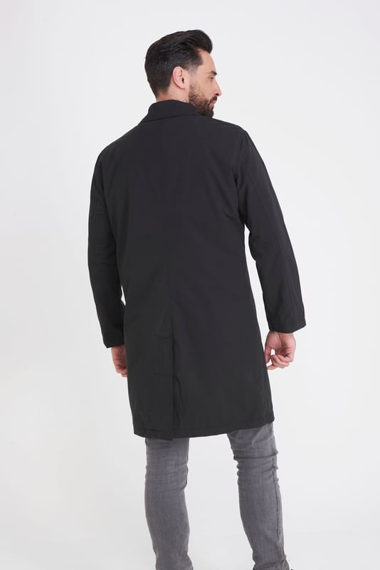 Carter Jones Fleece Lined Raincoat in Black