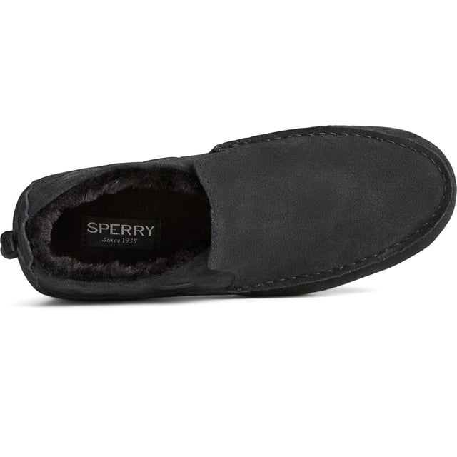 Our new indoor/outdoor shoe with water-resistant suede uppers is destined to become your seasonal favorite. Pairs well with almost anything, from pajama pants to chinos.