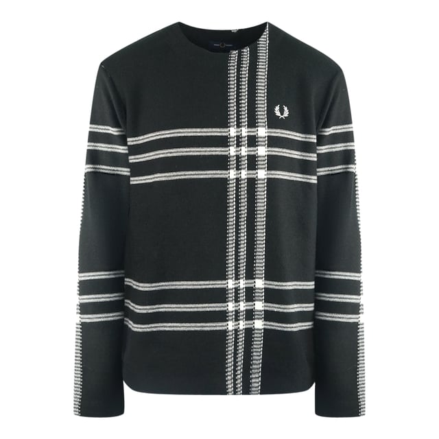 Fred Perry White Tartan Black Jumper. Stand out from the crowd with this Fred Perry Black Jumper, this jumper which is made in China shows a bold branded logo on the right chest. This pullover is trimmed with ribbed cuffs and hemline. Fred Perry jumper in black jumper perfect to wear in any season. 50% Acrylic, 50% Wool, Waist and Sleeve Endings. Round Neck, Logo On Right Chest. Regular Fit, Fits True To Size, Laurel Wreath Logo, Tartan Pattern. Style Code: K4545 102