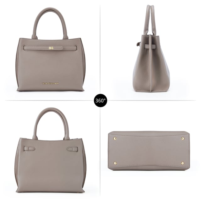 Elegant, klassisch und stilvoll - diese Eigenschaften sind in der Lambeth Handtasche in Orange von Victoria Hyde London vereint. Die goldenen Details harmonieren wunderbar mit dem Orange der Tasche. Das strukturierte PU-Leder enthält keine tierischen Bestandteile, steht aber in Sachen Optik und Qualität echtem Leder in nichts nach. Die Handtasche kann in der Hand oder, dank des verstellbaren und abnehmbaren Schulterriemens, über der Schulter oder als Crossbody Bag getragen werden. Eine schöne, königliche Handtasche, die jedem Alltags- und Abendlook zusätzliche Eleganz verleiht.

Die Handtasche ist auch in Schwarz und im Leopardenmuster erhältlich.

Abmessungen: 30cm x 24cm x 13cm
Material： PU-Leder (vegan) und Shantung-Seide