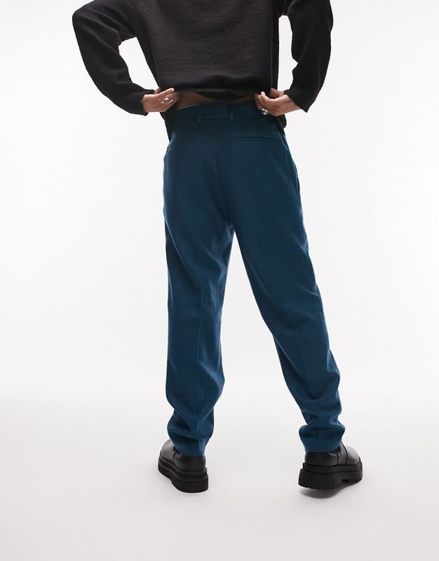 Topman blue trousers discount