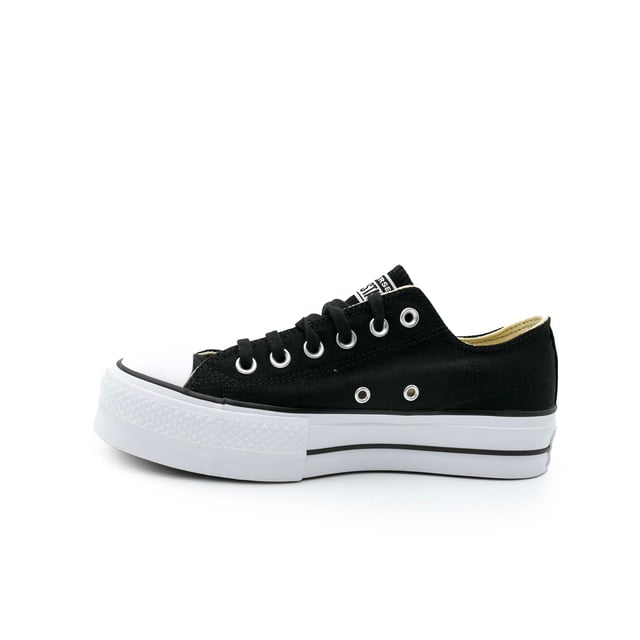 Especificaciones: Zapatillas de plataforma de lona con logo aplicado en la lengüeta Parte superior: Lona ligera y duradera Cordones: Cordones planos Tipo de suela: Suela de goma de doble capa que agrega altura.