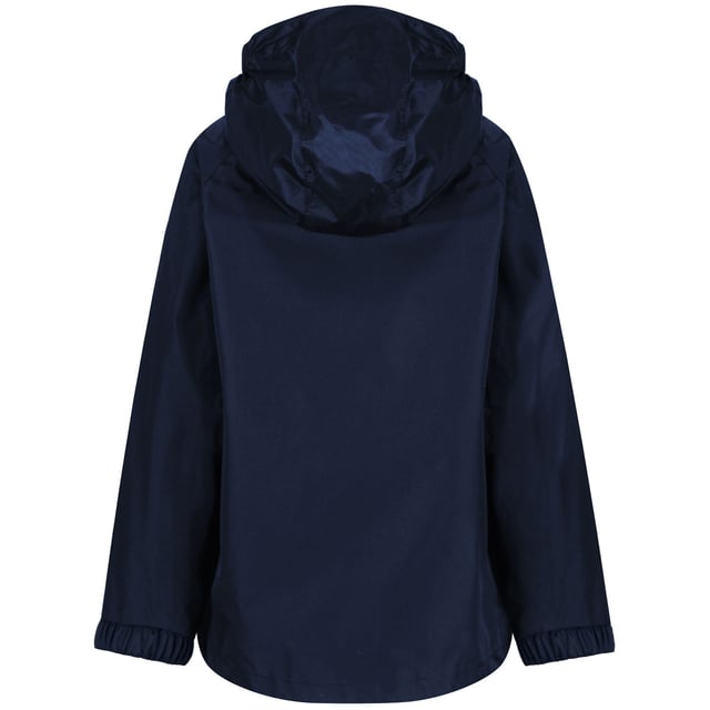 Regatta Great Outdoors Childrens/Kids Pack It Jacket III Waterproof Packaway Black (Midnight) 100% polyamide. Lightweight, waterproof jacket that packs down small, ideal for walking, hiking, camping, festivals and school trips. The seam sealed ISOLITE 5,000 polyamide fabric with a DWR (Durable Water Repellent) finish sheds moisture and breathes. With two handy pockets and a small stuff sack. Regatta Kids Sizing (chest approx): 2 Years (53-55cm), 3-4 Years (55-57cm), 5-6 Years (59-61cm), 7-8 Years (63-67cm), 9-10 Years (69-73cm), 11-12 Years (75-79cm), 32" (79-83cm), 34" (83-85cm).