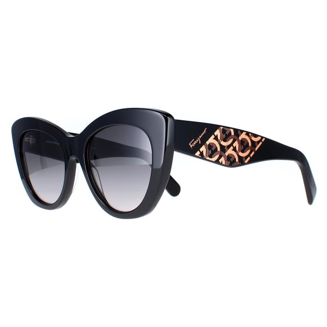 Salvatore Ferragamo Cat Eye Womens Black Grey Gradient SF1022S