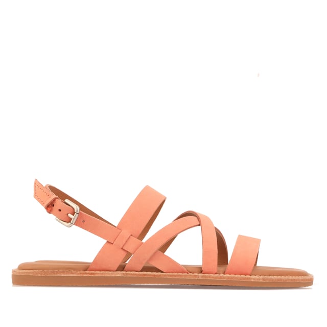 Clarks flip flops womens orange sales