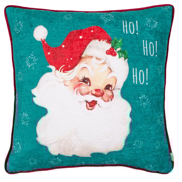 The Vintage Santa cushion features a retro Christmas aesthetic, bringing a touch of nostalgia this festive season. Complete with a soft velvet reverse and piped trim, this cushion is the perfect addition for an injection of holiday cheer.