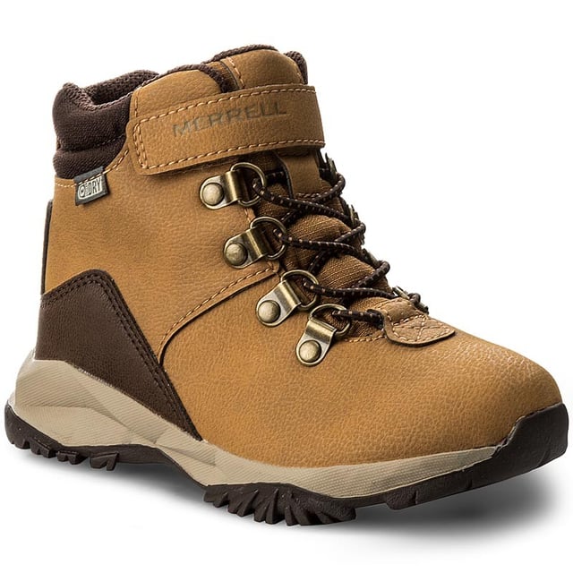 Merrell Boots de cuero de cuero liso de trigo impermeable alpino botas de cuero liso MC57095