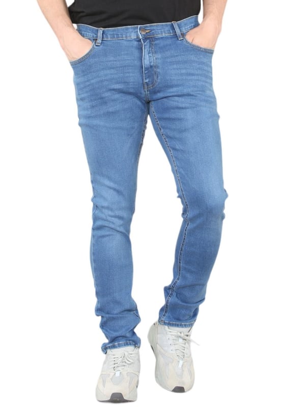 MYT Mens Skinny fit stretch jeans. Inside leg length 32 inches. These skinny fit jeans work to highlight your best shape and comfort and feature better stretch technology. 2 back pockets, 2 front pockets and a single coin pocket. Button fly, branded buttons and rivets. Branded PU leather waist label. Made from very comfortable hyper stretch denim fabric.