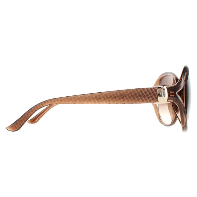 Salvatore Ferragamo Oval Womens Light Brown Brown Gradient SF770SA  SF770SA are a lovely oversized style with a stylish gap to the sides and textured design temples