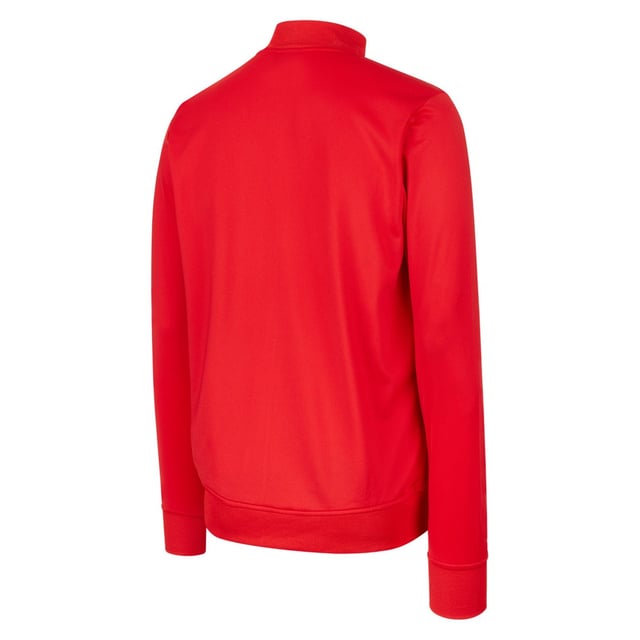 Material: 100% Polyester. Design: Stacked Logo. Cuff: Elasticated, Ribbed. Sleeve-Type: Long-Sleeved. Neckline: Ribbed Collar, Standing Collar. Pockets: 2 Side Pockets, Zip. Fastening: Zip. Hem: Elasticated, Ribbed.