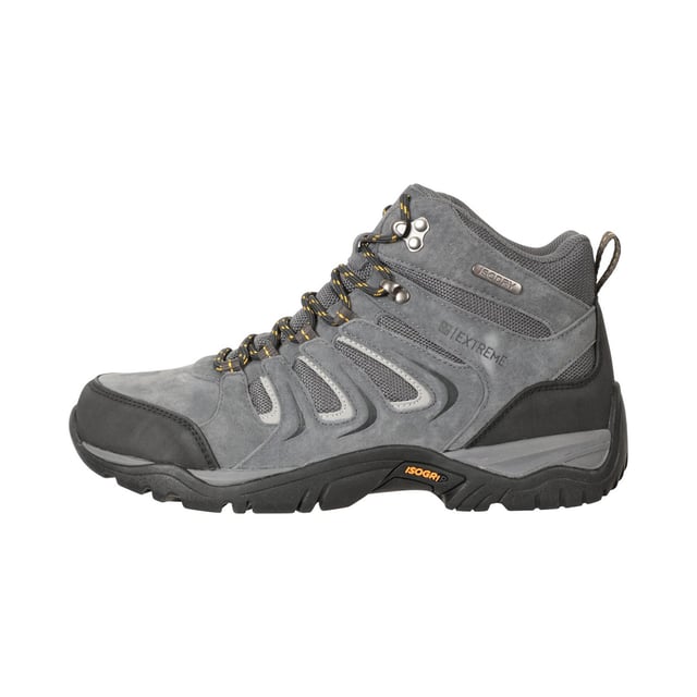 Upper: Durable, Mesh, Wolverine Suede. Insole: Cushioned, EVA. Midsole: Cushioned, Flexible, Foam, Lightweight, Phylon. Outsole: IsoGrip, Traction Grip. Fabric Technology: IsoDry. Heel Bumpers, Toe Bumper. Flat. Cut: Ankle. Design: Logo. Toe Style: Rubber. Breathable, Waterproof. Fastening: Lace Up.