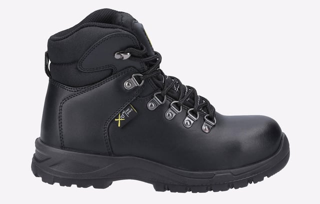 Women's water-resistant heavy duty metatarsal safety boot as part of our ever-expanding AMBLERS SAFETY SOPHIE COLLECTION. The AS606 JULES features a seriously tough PORON XRD met-guard for extreme impact protection, 200J toe cap and steel midsole.
- Women's water-resistant metatarsal heavy duty safety boot- PORON XRD metatarsal guard for extreme impact protection- 200 Joules impact and compression resistant steel toe cap- Underfoot protection is provided by a penetration-resistant steel midsole- Features five durable D-ring eyelets and upper speed lacing hooks- Padded collar and removable PU footbed for day to day comfort- Hardwearing oil and slip-resistant dual density PU outsole- Ergonomically shaped for the women's foot- Antistatic construction- EN ISO 20345:2011 S3 M SRC safety rating