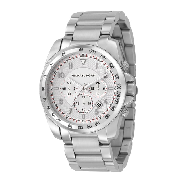 Michael Kors Herenhorloge Kwarts Zilver• Materiaal kastdeksel: Roestvrij staal• Soort glas: Mineraal• Materiaal Band: Roestvrij Staal• Kleur kast: Zilver• Waterdichtheid: 100 m (10 ATM)• Diameter: 47 m