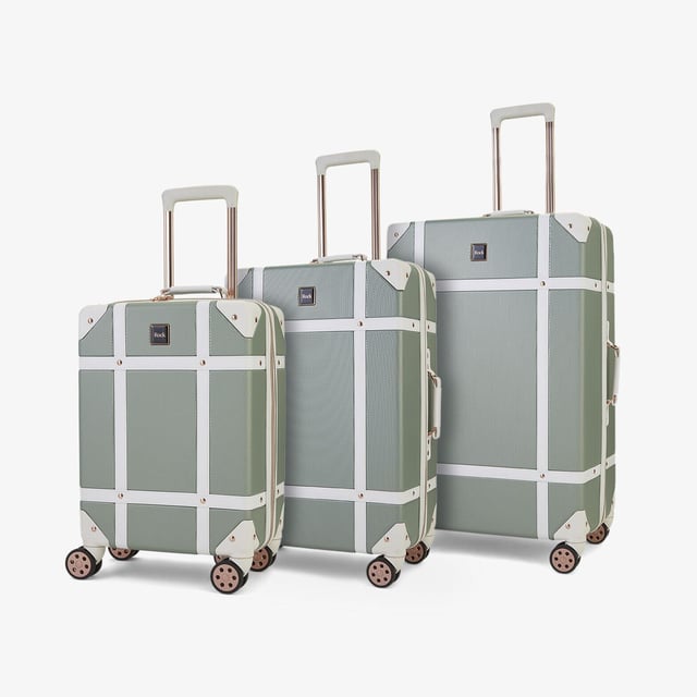 Wir stellen den Vintage-Hartschalenkoffer vor – eine Mischung aus klassischer Ästhetik und zeitgenössischer Funktionalität, exklusiv entworfen für moderne Entdecker. Dieses vom Kofferraum inspirierte Meisterwerk verkörpert zeitlosen Charme gepaart mit leichter Bauweise und robuster Haltbarkeit. Designmerkmale: Eine harmonische Mischung aus klassischen und modernen Designelementen. Müheloses Gleiten mit 8 leichtlaufenden Rädern und einem Teleskopgriff. Hergestellt aus schlagfestem Hartschalen-ABS-Material für ultimativen Schutz. Verstärkte Ecken schützen vor den Strapazen der Gepäckabfertigung. Das integrierte, von Travel Sentry zugelassene TSA-Zahlenschloss sorgt für kompromisslose Sicherheit. Erleben Sie ein luxuriöses Innenleben mit weichem Innenfutter, einem Mesh-Trennfach und einer Reißverschlusstasche für organisiertes Packen. Der Koffer verfügt außerdem über eine praktische Innentasche mit Reißverschluss und elastische Packgurte, die dafür sorgen, dass Ihre Sachen während Ihrer Erkundungen sicher an ihrem Platz bleiben. Werten Sie Ihr Reiseerlebnis mit dem Vintage-Hartschalenkoffer auf – ein Symbol für Stil, Haltbarkeit und Komfort für den modernen Entdecker. Größen: Kabine: 55 x 35 x 22 cm, 3 kg, mittel: 68 x 45 x 26 cm, 4 kg, groß: 78 x 50 x 29 cm, 5 kg, komplettes Set mit 3 Größen: Kabine + mittel + groß. Hinweis: Dieses Produkt ist in mehreren Größen erhältlich Sie erhalten alle auf den Bildern gezeigten Größen