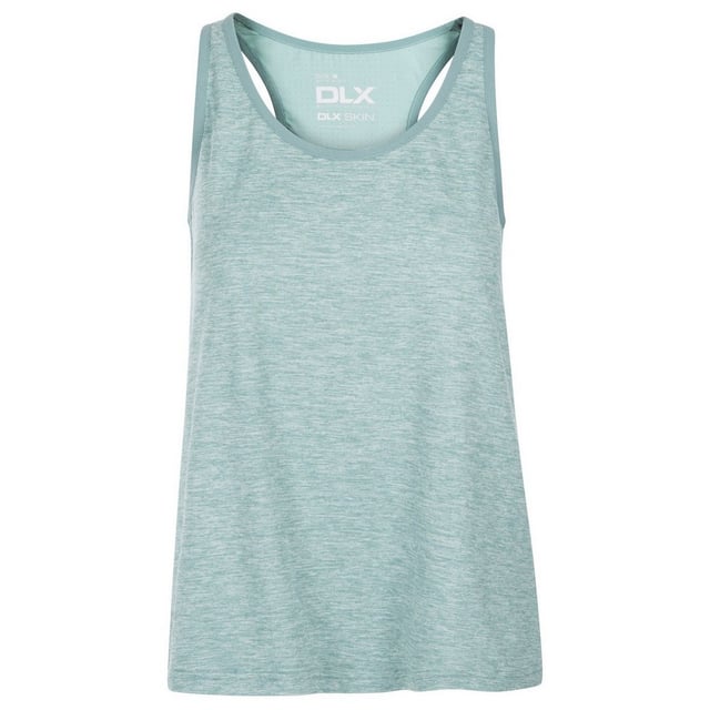 Material: 10% Elastane, 90% Polyester. Design: Logo, Textured. Neckline: Scoop. Sleeve-Type: Sleeveless. Fabric Technology: Anti-Bacterial, Moisture Wicking, Quick Dry. Back Panel, Pleated Back, Ventilated.