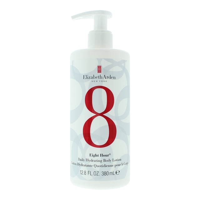 Elizabeth Arden Eight Hour Daily Hydrating Body Lotion is a multi-benefit, lightweight and long-lasting lotion that protects and conditions dry skin. Formulated with Shea Butter, Avocado Oil and a Prebiotic Complex relieves dry skin and strengthens skin’s moisture barrier leaving it hydrated, luminous and healthy-looking.