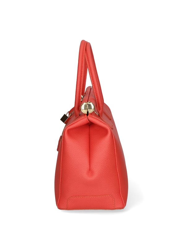 Bolso de mano de mujer de dos compartimentos con bandolera extraíble. Producto artesanal italiano en piel genuina dólar. Hecho en Italia